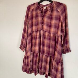 Plaid Long-Sleeve tunic too